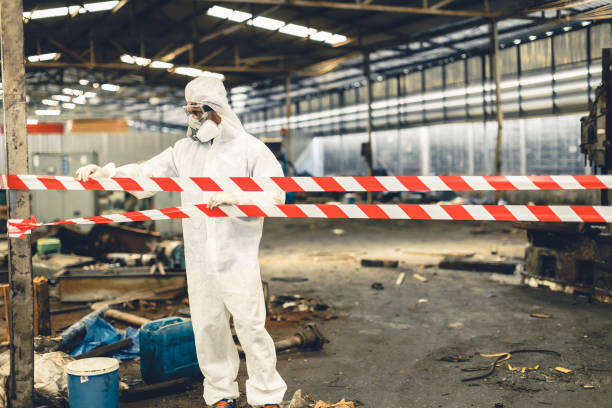 Professional Biohazard technician working in Madison, WI